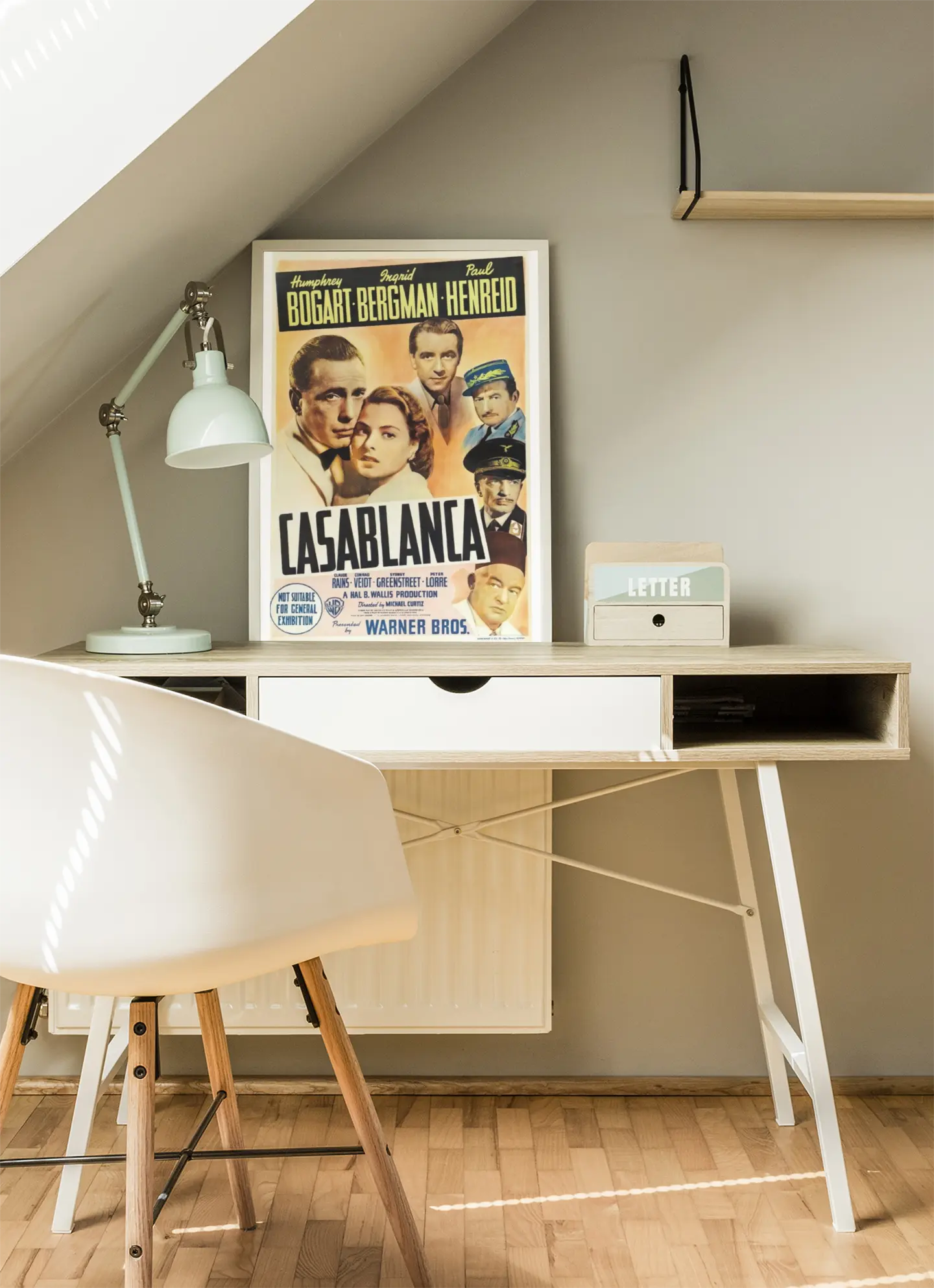 Poster US du film Casablanca, avec Humphrey Bogart et Ingrid Bergman Trendsandprints