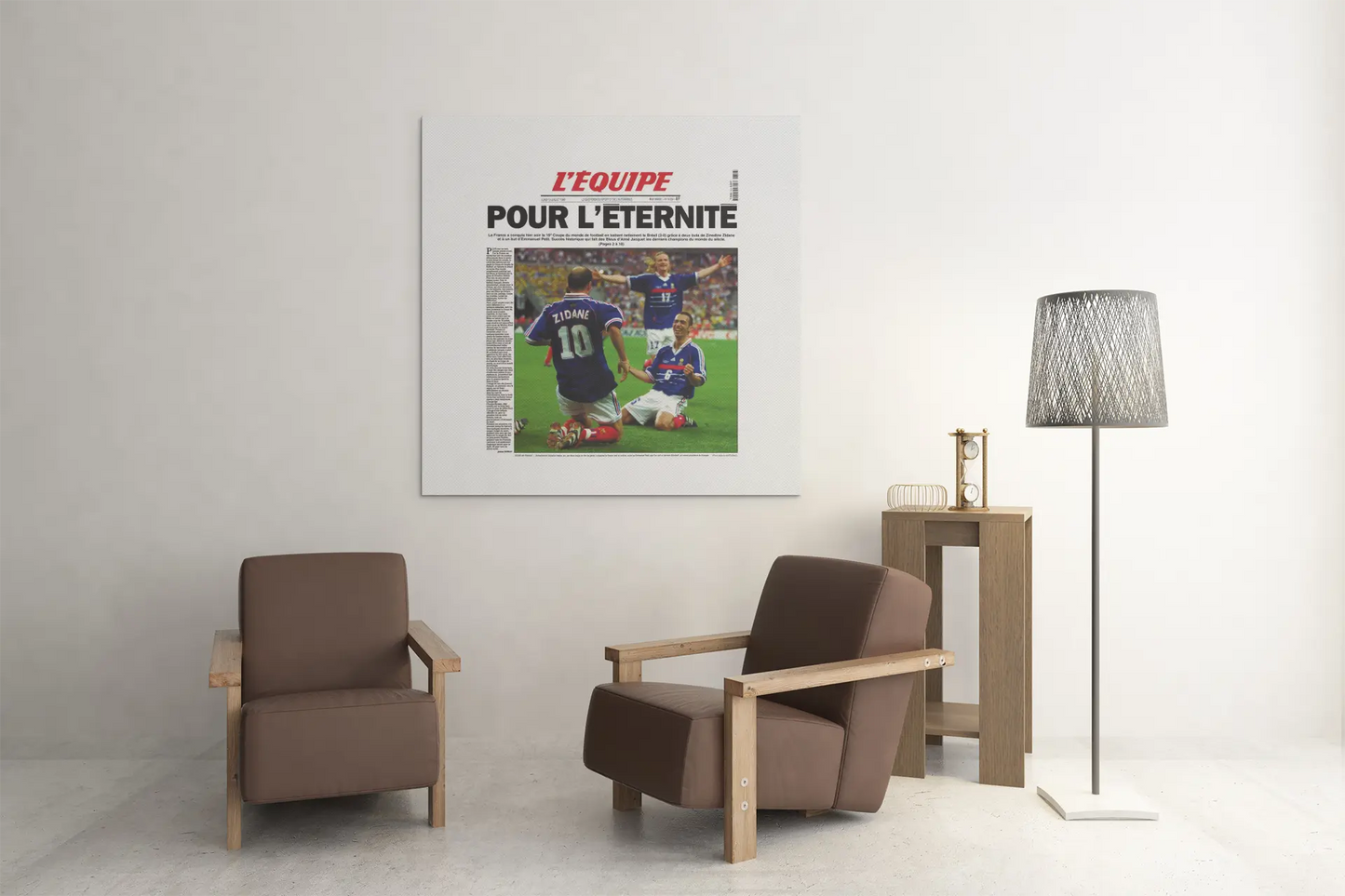 Poster Une L'équipe "Pour l'éternité" coupe du monde 1998 Trendsandprints
