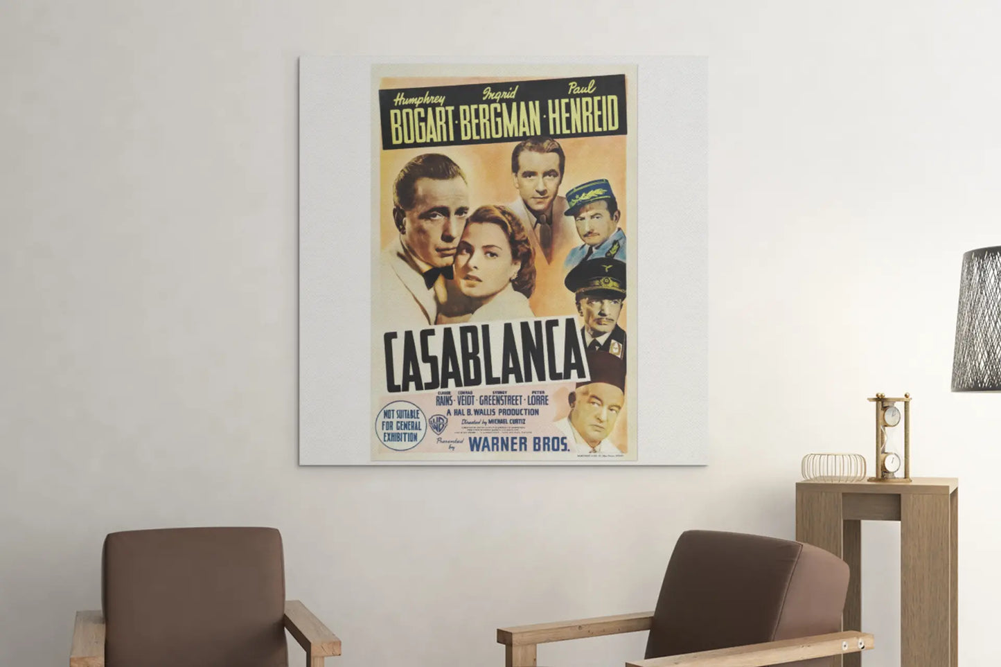 Film Poster Casablanca, avec Humphrey Bogart et Ingrid Bergman Trendsandprints