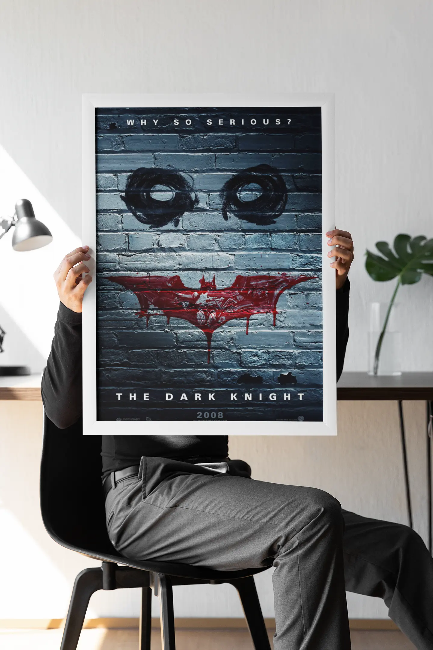 Poster Batman the Dark Knight 2008, Poster Joker Why so serious Trendsandprints
