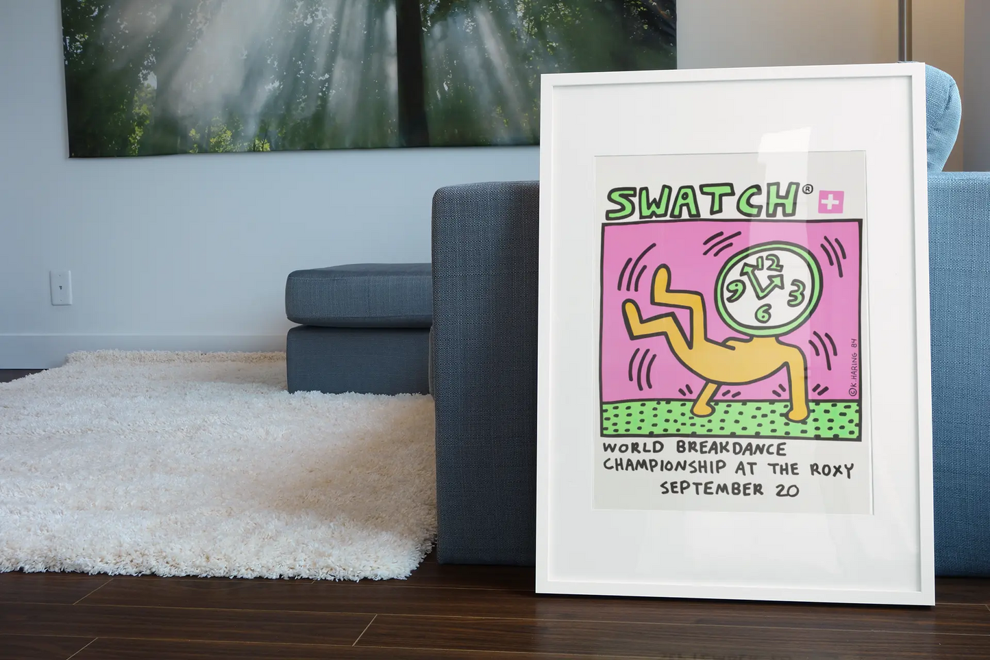 Swatch world breakdance Keith Haring poster, décoration murale design et pop Trendsandprints