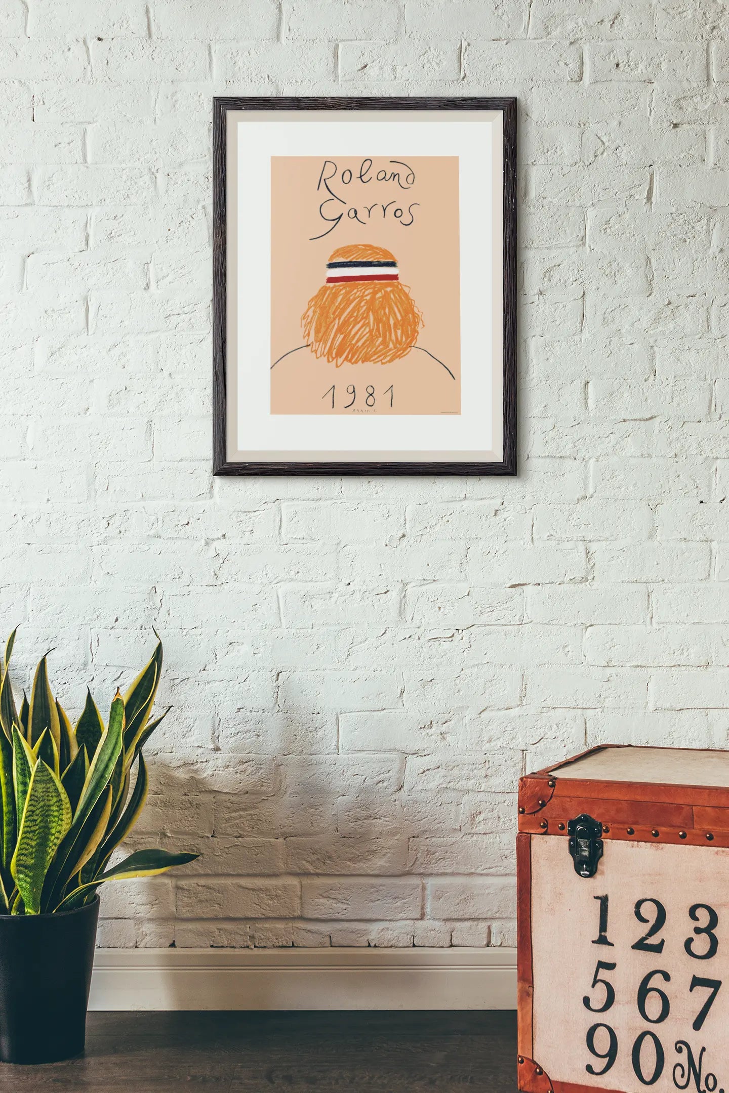 Affiche Roland Garros 1981, poster Roland Garros 1981, poster tennis, Trendsandprints