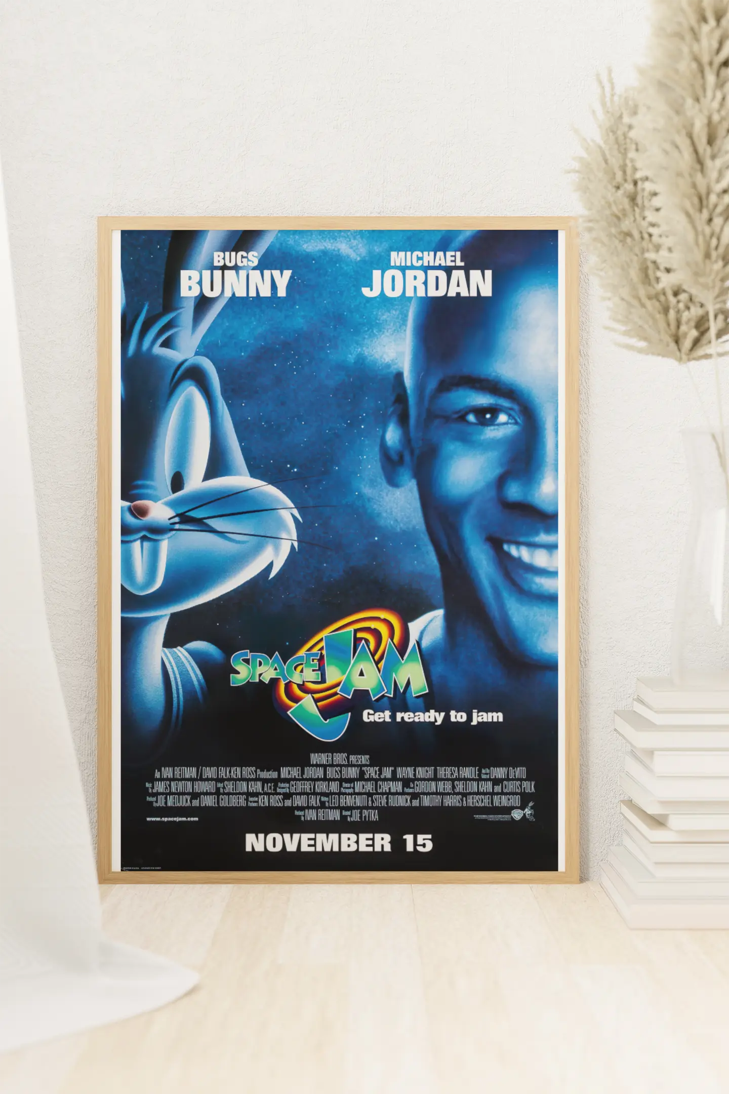 Poster Space Jam 1996 avec Michael Jordan, Bugs Bunny Trendsandprints