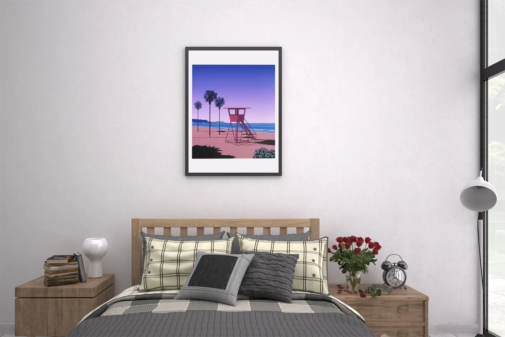 Poster Hiroshi Nagai pour AOR, poster coucher de soleil Californie Trendsandprints