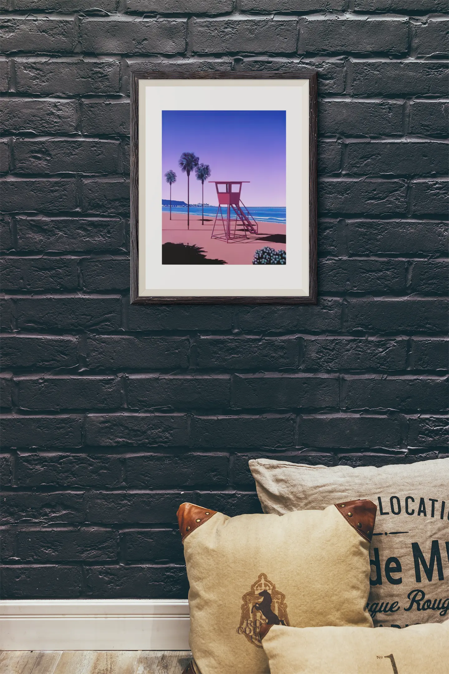 Poster Hiroshi Nagai pour AOR, poster coucher de soleil Californie Trendsandprints