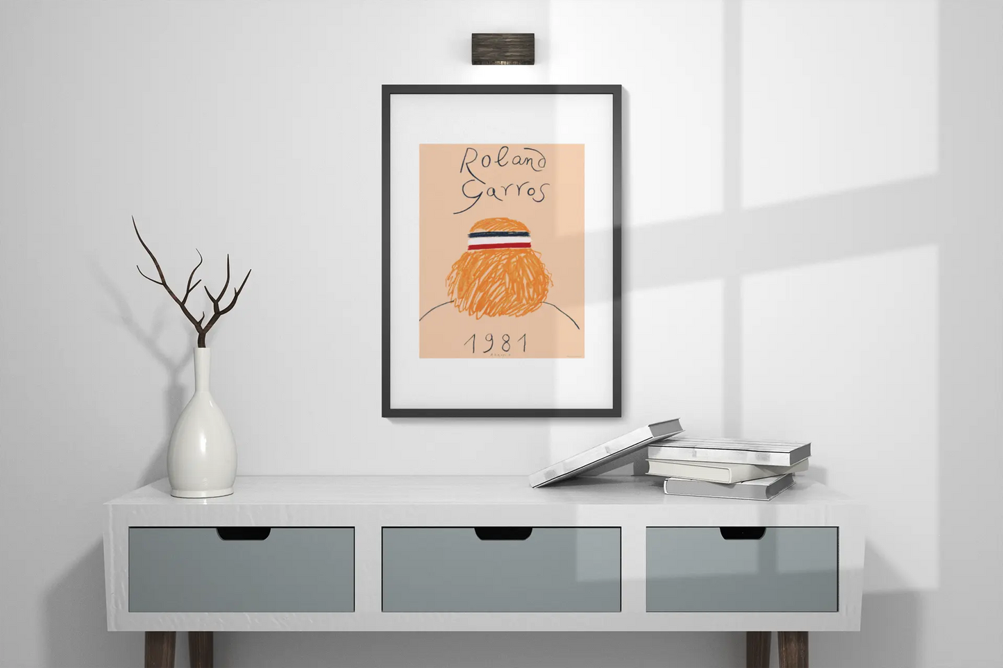 Affiche Roland Garros 1981, poster Roland Garros 1981, poster tennis, Trendsandprints