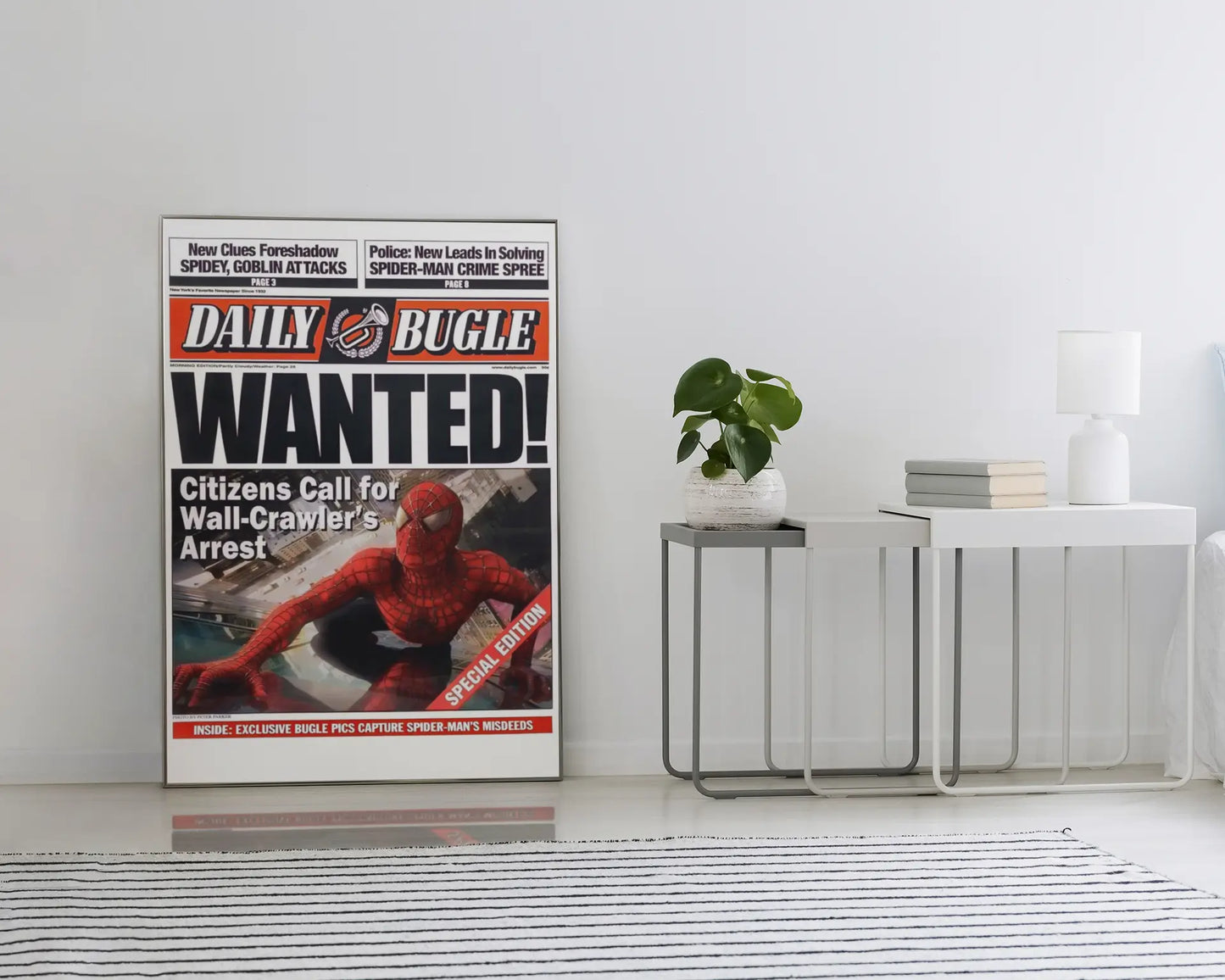 Poster Spiderman 2002 Daily Bugle Wanted, cadeau Spider-man Trendsandprints