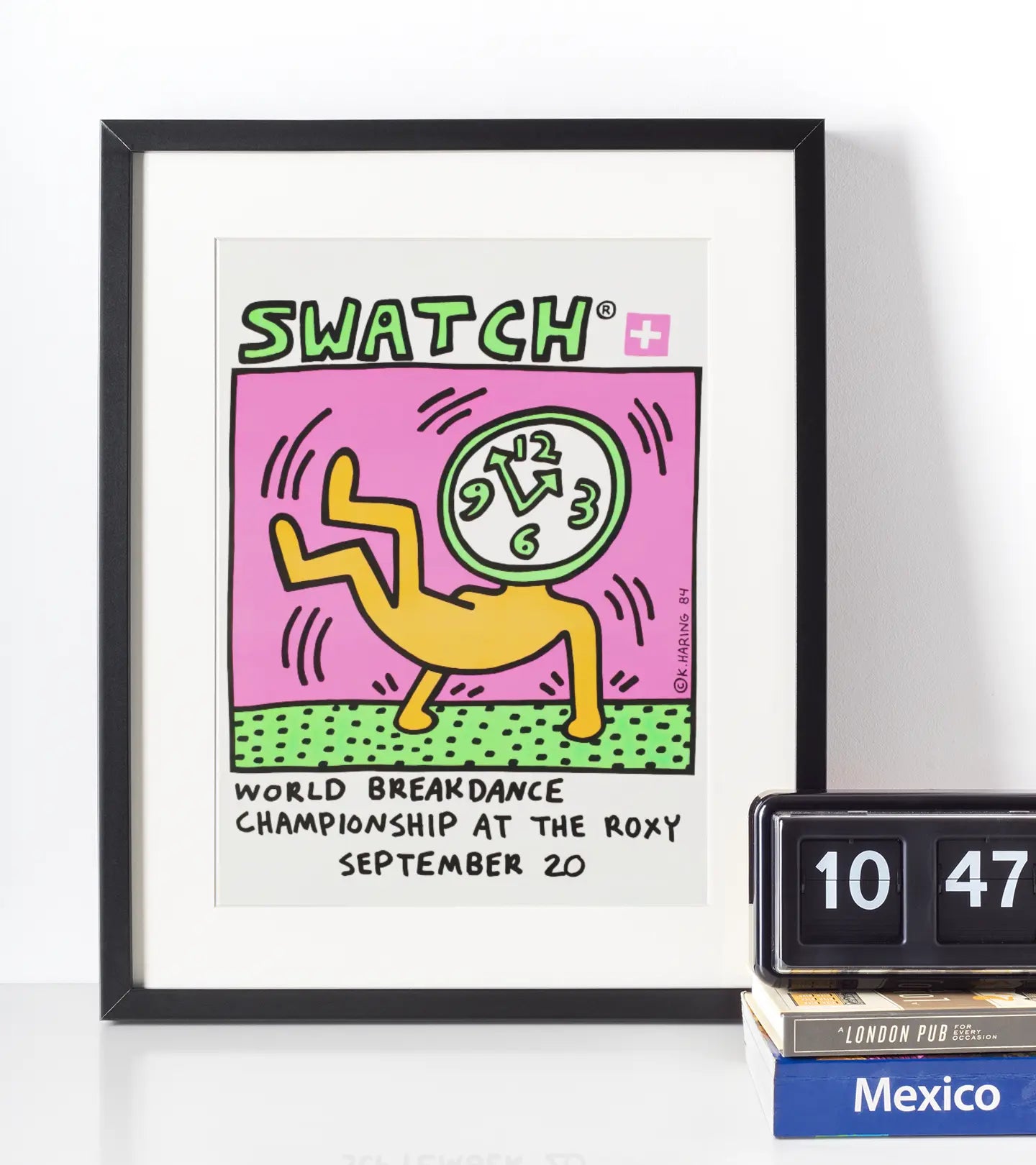 Swatch world breakdance Keith Haring poster, décoration murale design et pop Trendsandprints