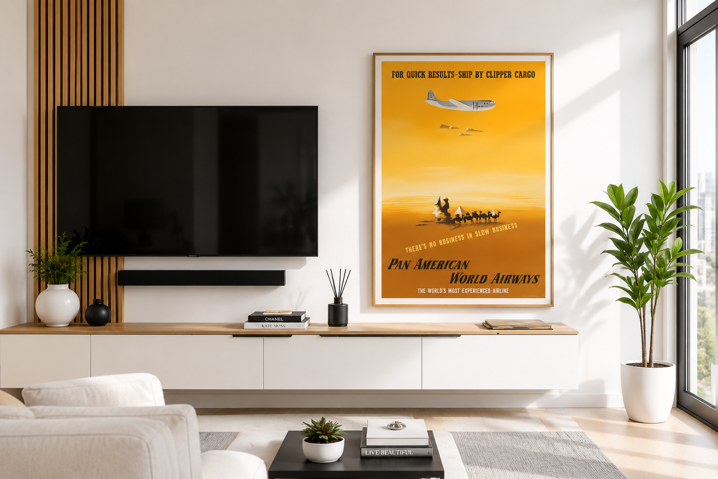 Affiche Clipper Cargo Vintage — Kauffer, Poster Pan American