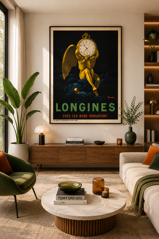 Affiche Longines Vintage — Cappiello, Poster Horlogerie Suisse