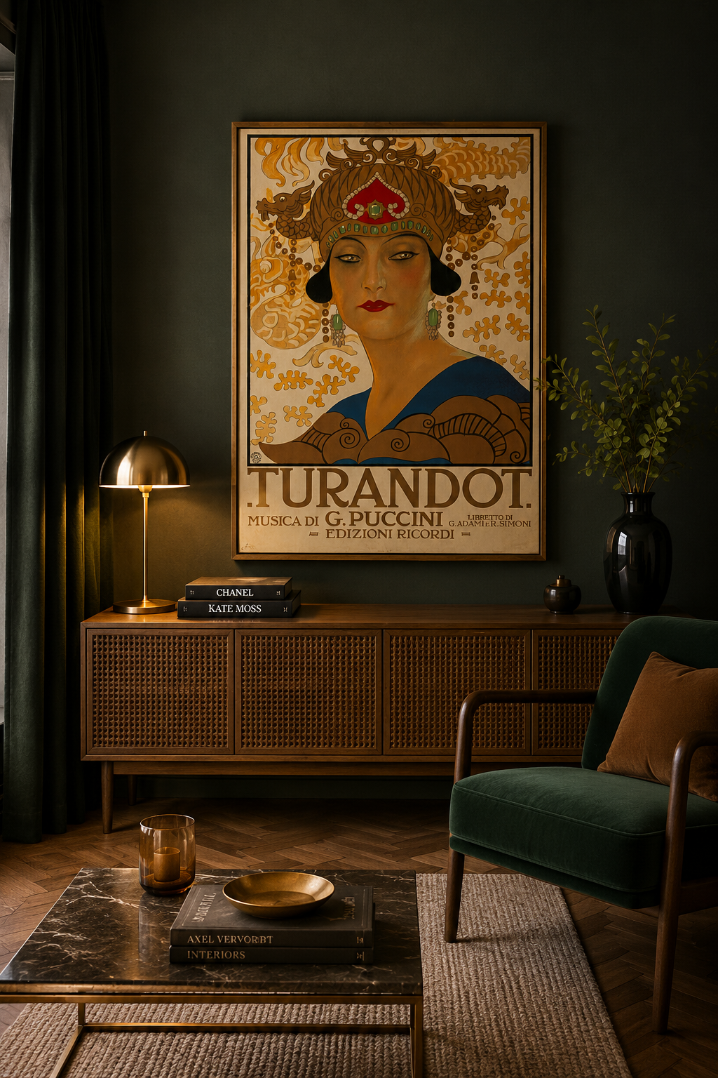 Affiche Turandot Vintage — Metlicovitz, Poster Opéra Italien