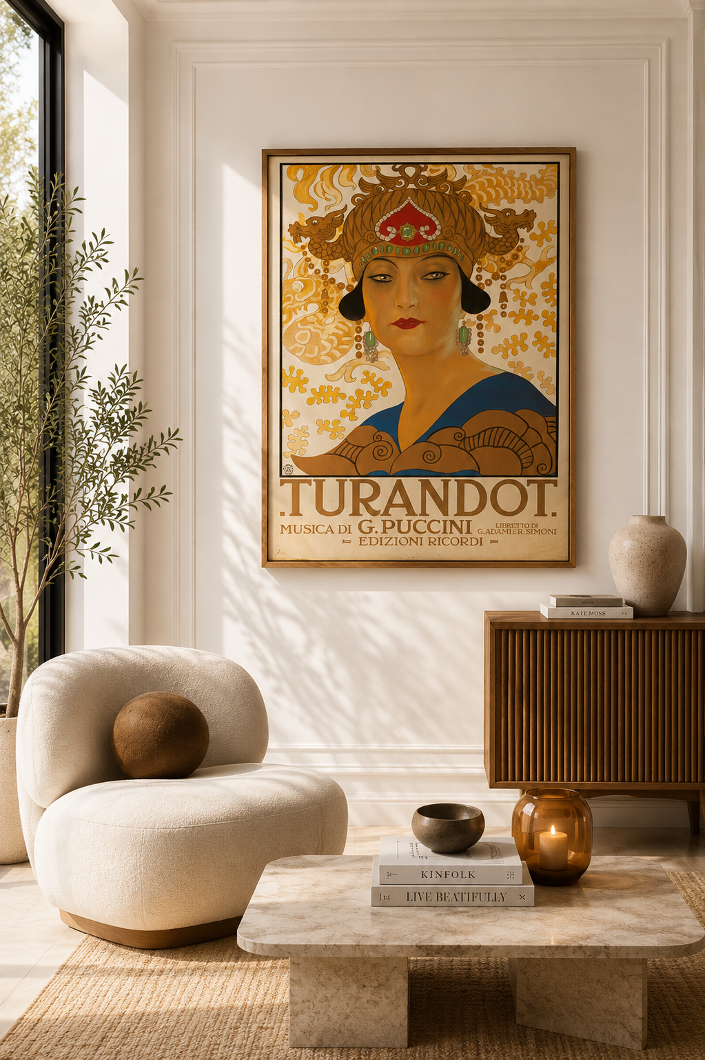 Affiche Turandot Vintage — Metlicovitz, Poster Opéra Italien