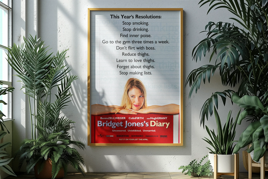 Poster le journal de Bridget Jones 2001, film d'amour culte, film années 2000 Trendsandprints