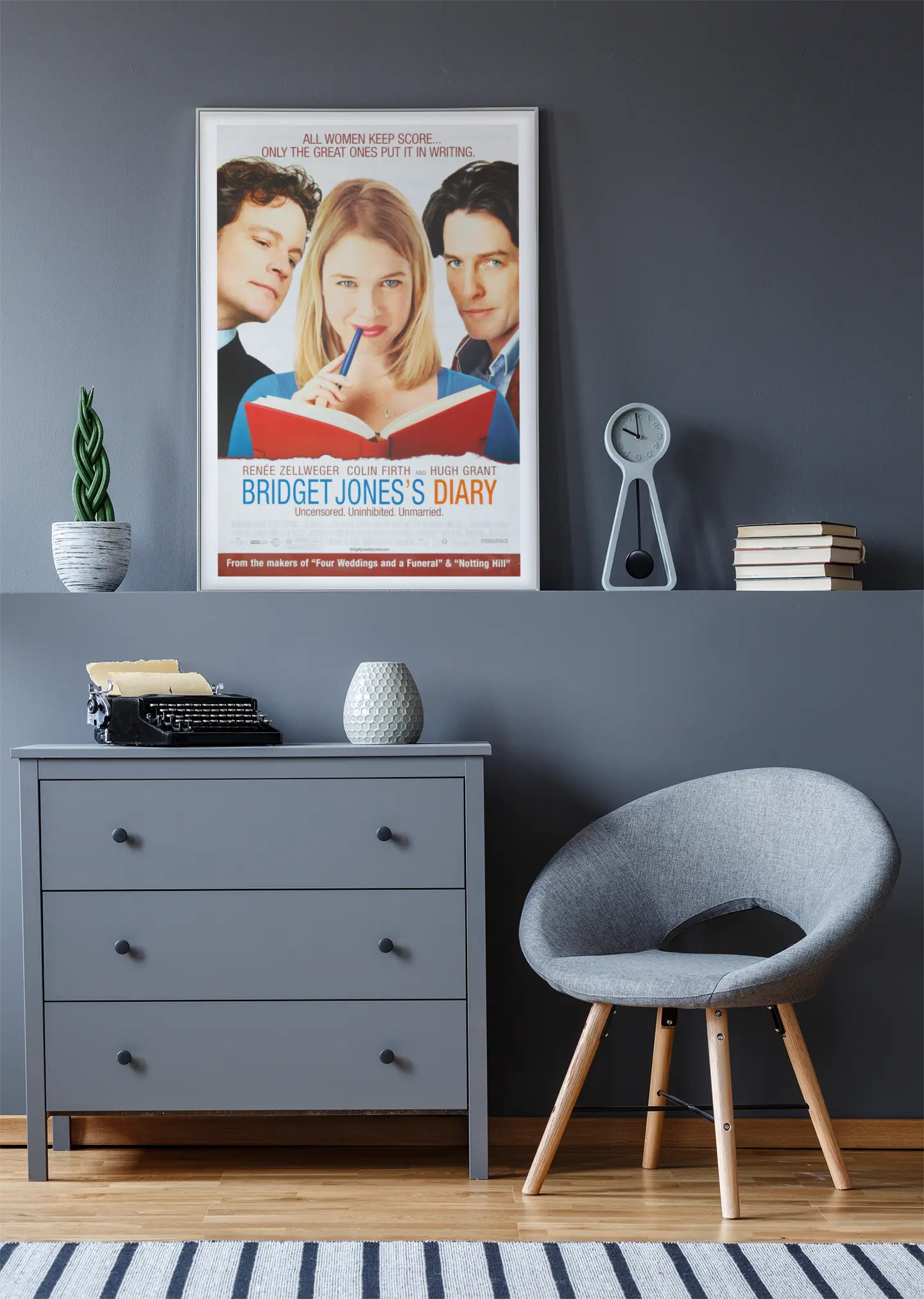 Poster le journal de Bridget Jones 2001, film d'amour culte, film années 2000 Trendsandprints