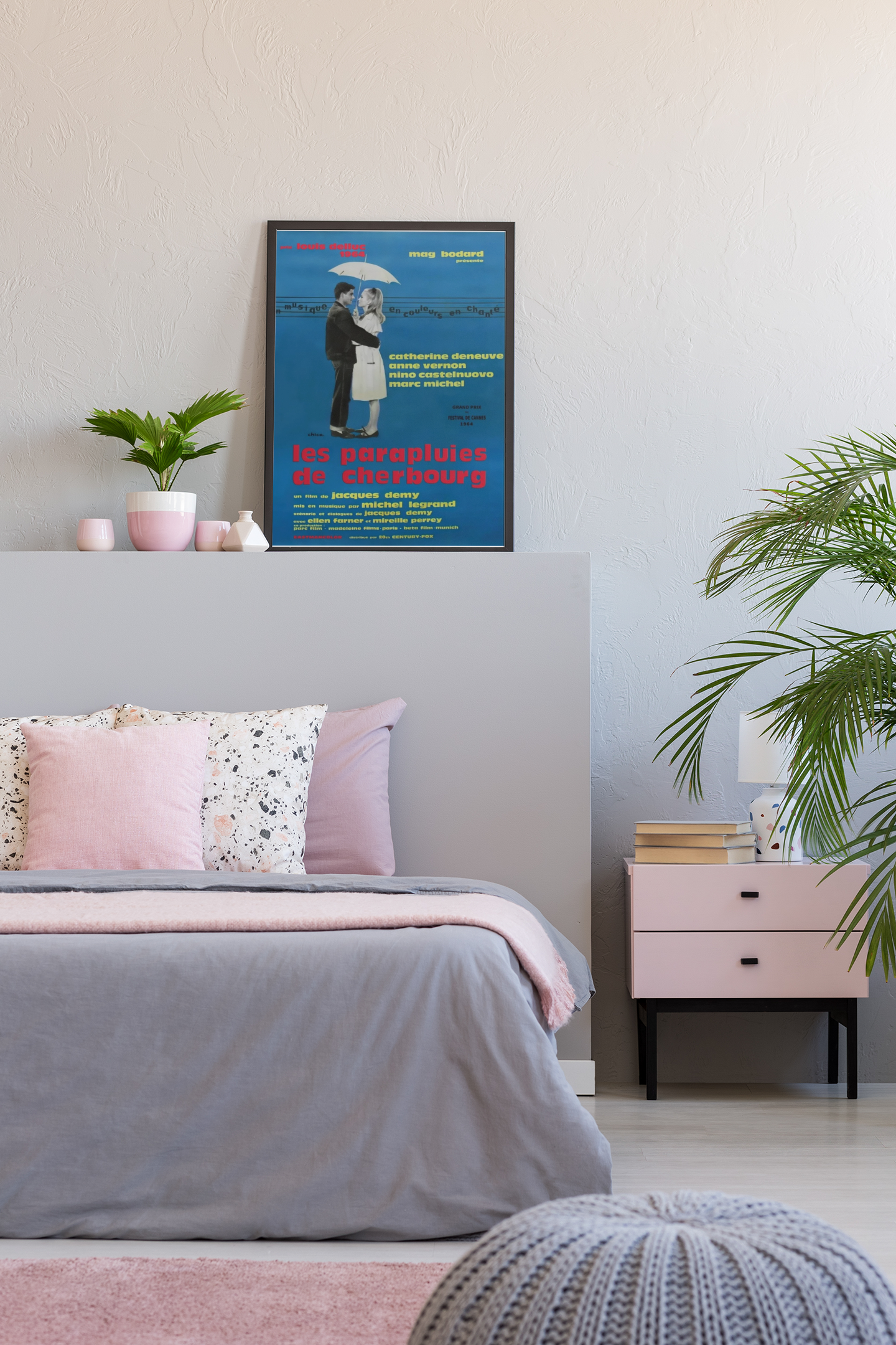 Poster cult film The Umbrellas of Cherbourg, Catherine Deneuve film, French film French wall decoration