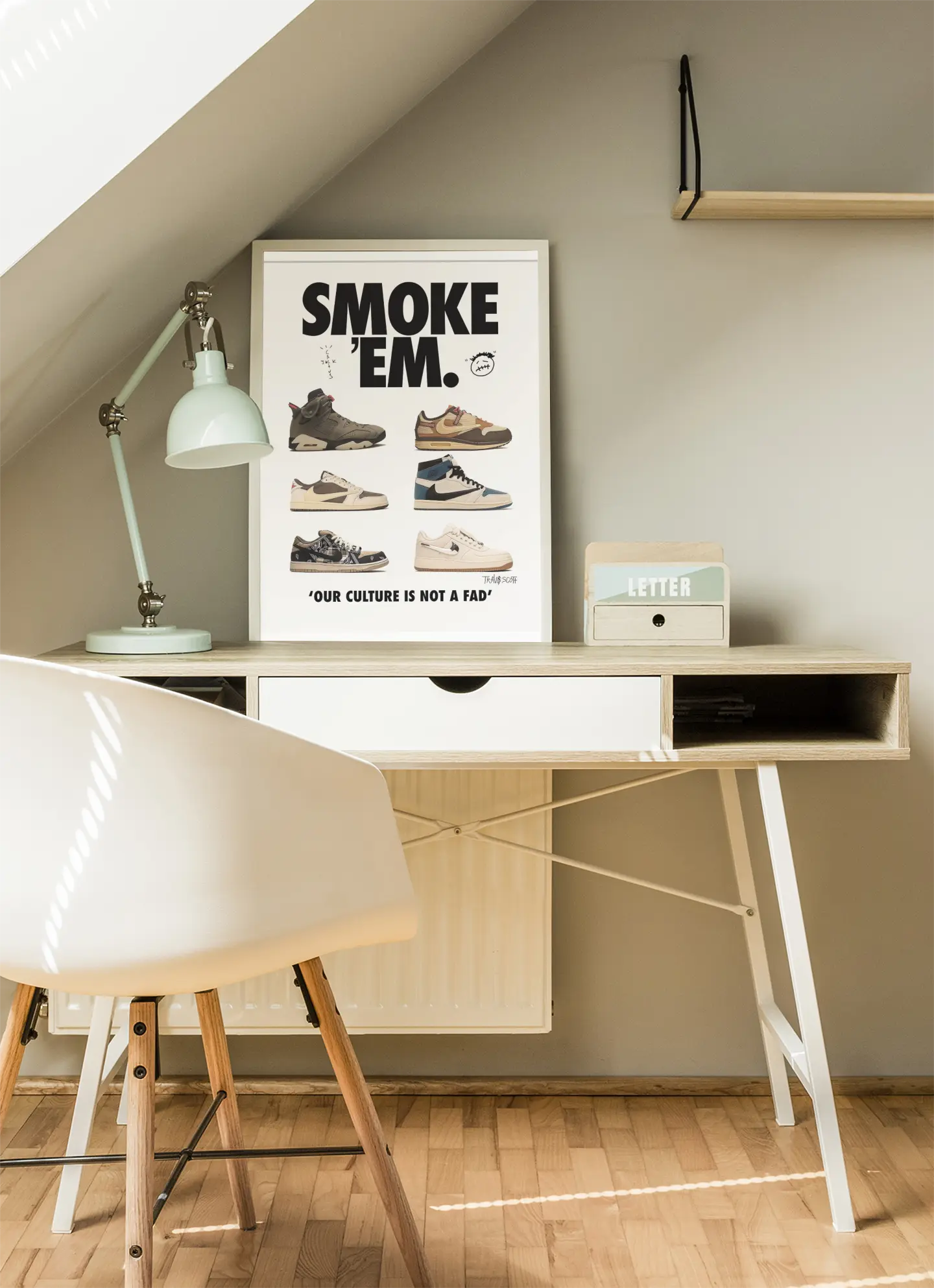Poster Nike Travis Scott Smoke 'em, Travis scott poster, hypebeast poster Trendsandprints
