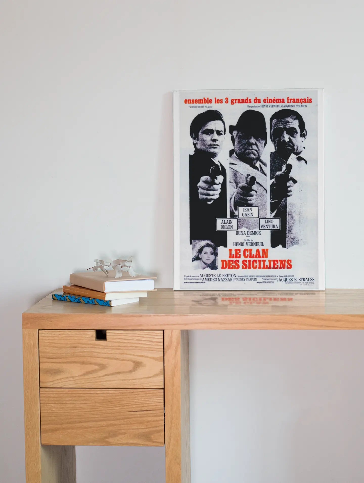 Poster Le clan des siciliens, film français culte, film vintage poster, film mafia français Trendsandprints