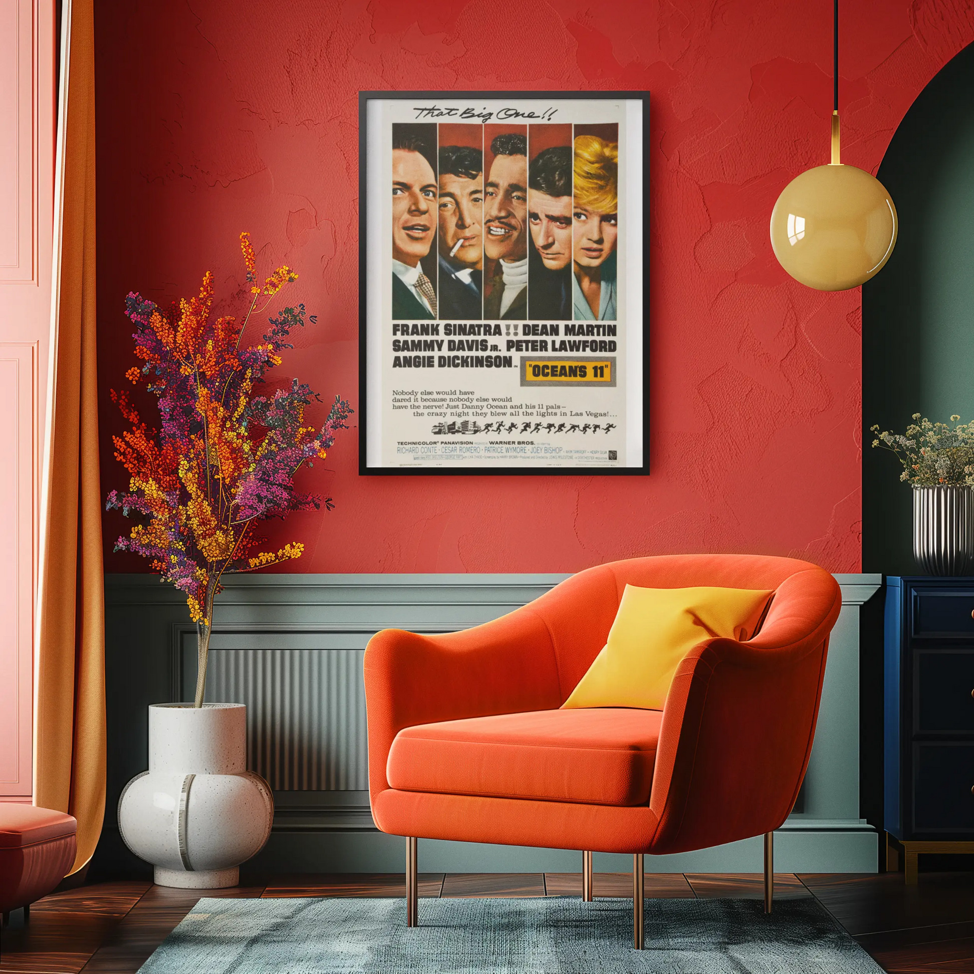 Ocean's 11 poster, film Ocean's Eleven 1960, film culte américain, poster vintage américain Trendsandprints