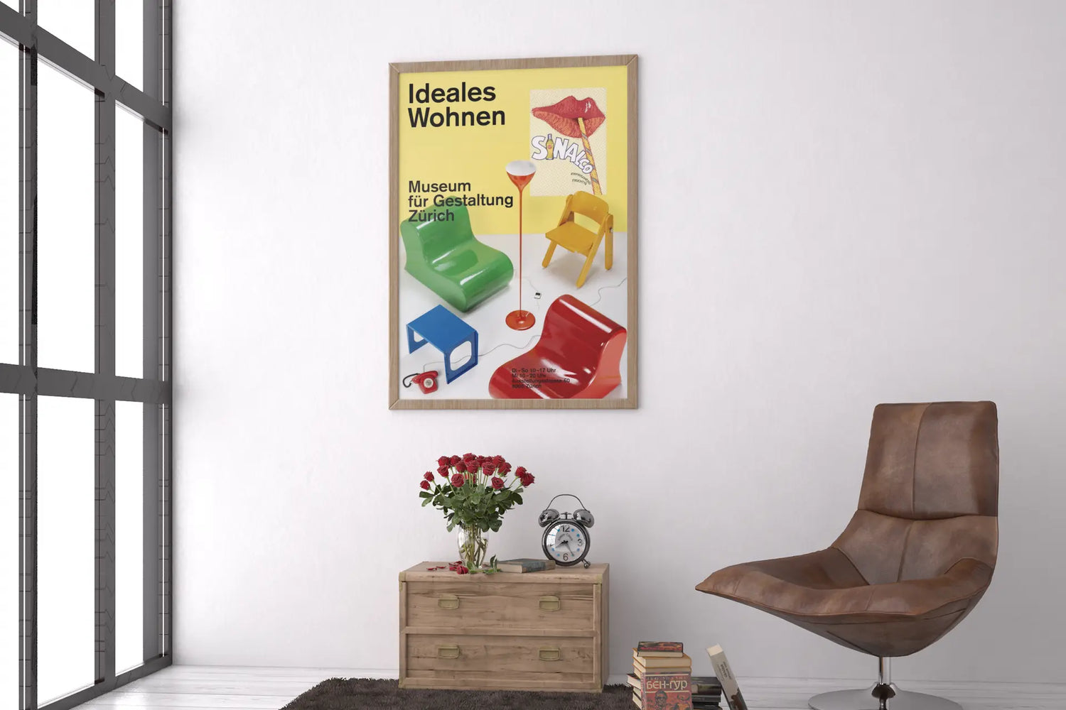 Poster "Ideales Wohnen" design intérieur , décoration murale design Trendsandprints