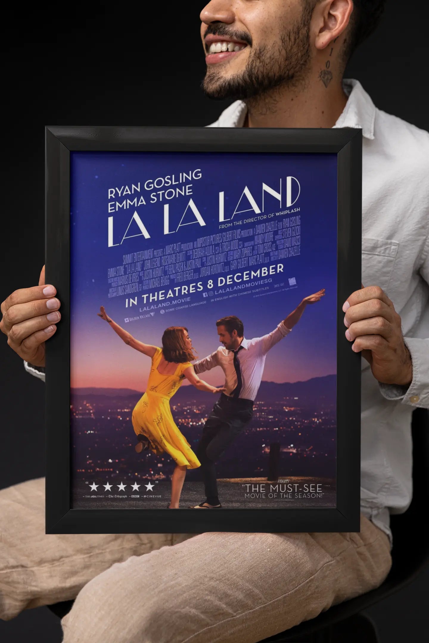 Poster La La Land, film culte Emma Stone Ryan Gosling Trendsandprints