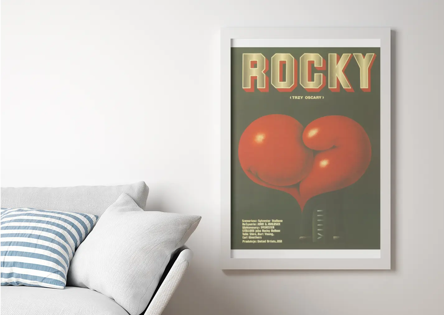 Poster Rocky en polonais, film Rocky Sylvester Stallone, poster rare Trendsandprints