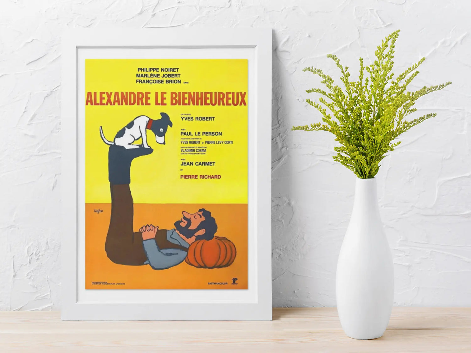 Poster Alexandre le bienheureux, Poster Raymond Savignac, film français culte, poster français vintage Trendsandprints
