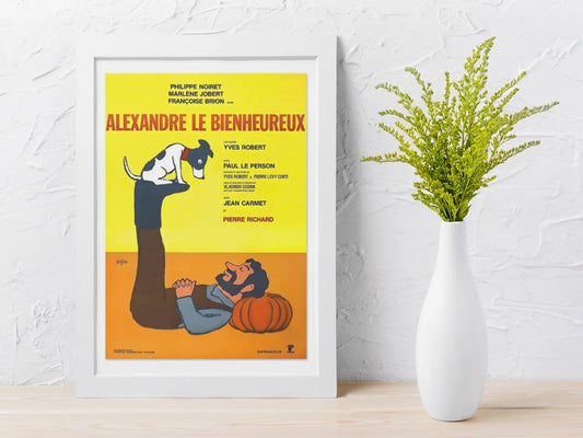Poster Alexandre le bienheureux, Poster Raymond Savignac, film français culte, poster français vintage Trendsandprints