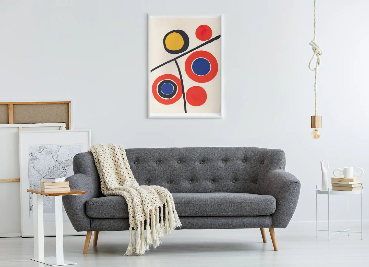 Reproduction derrière le miroir d'Alexander Calder, art abstrait Trendsandprints
