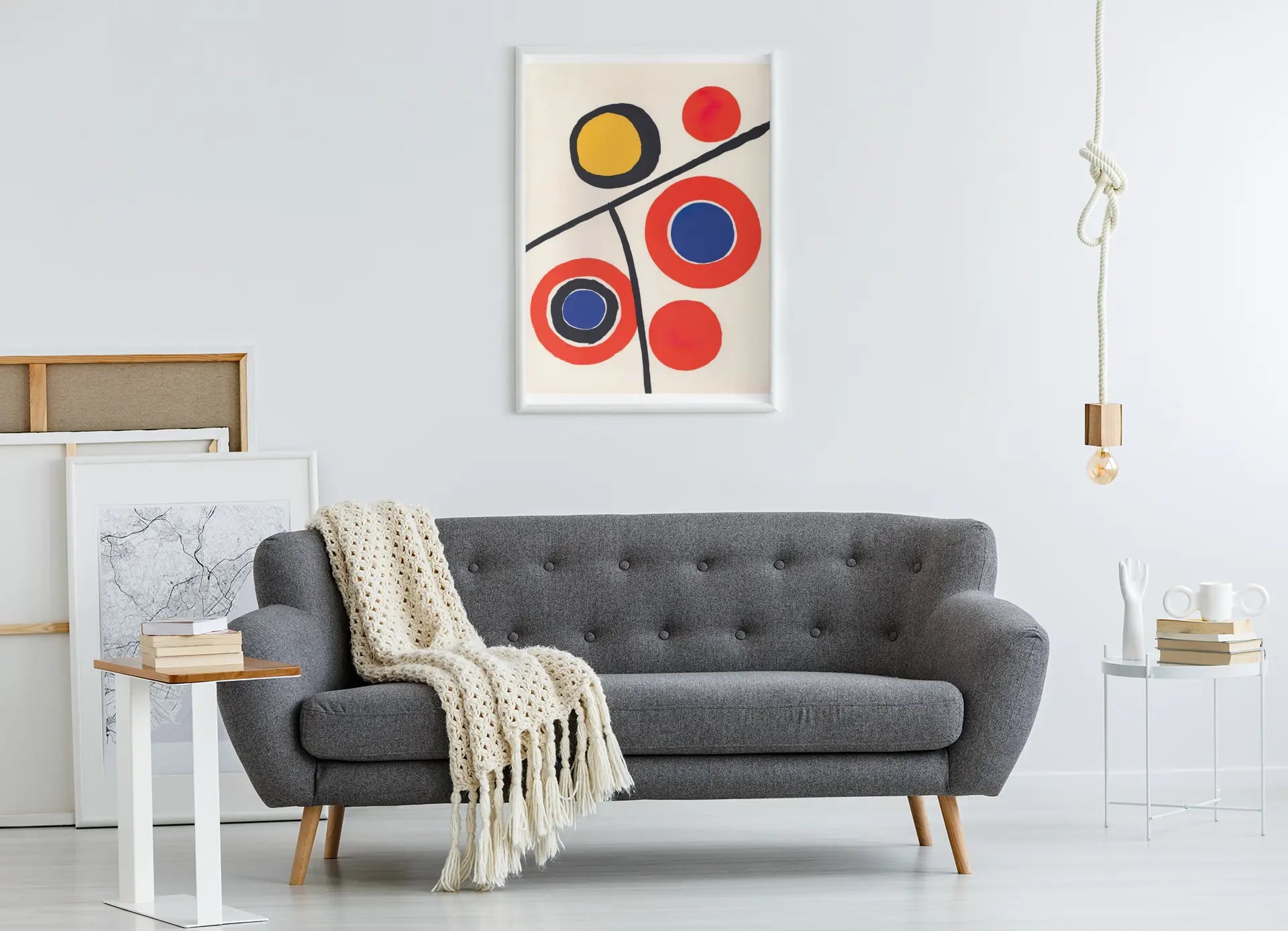 Reproduction derrière le miroir d'Alexander Calder, art abstrait Trendsandprints