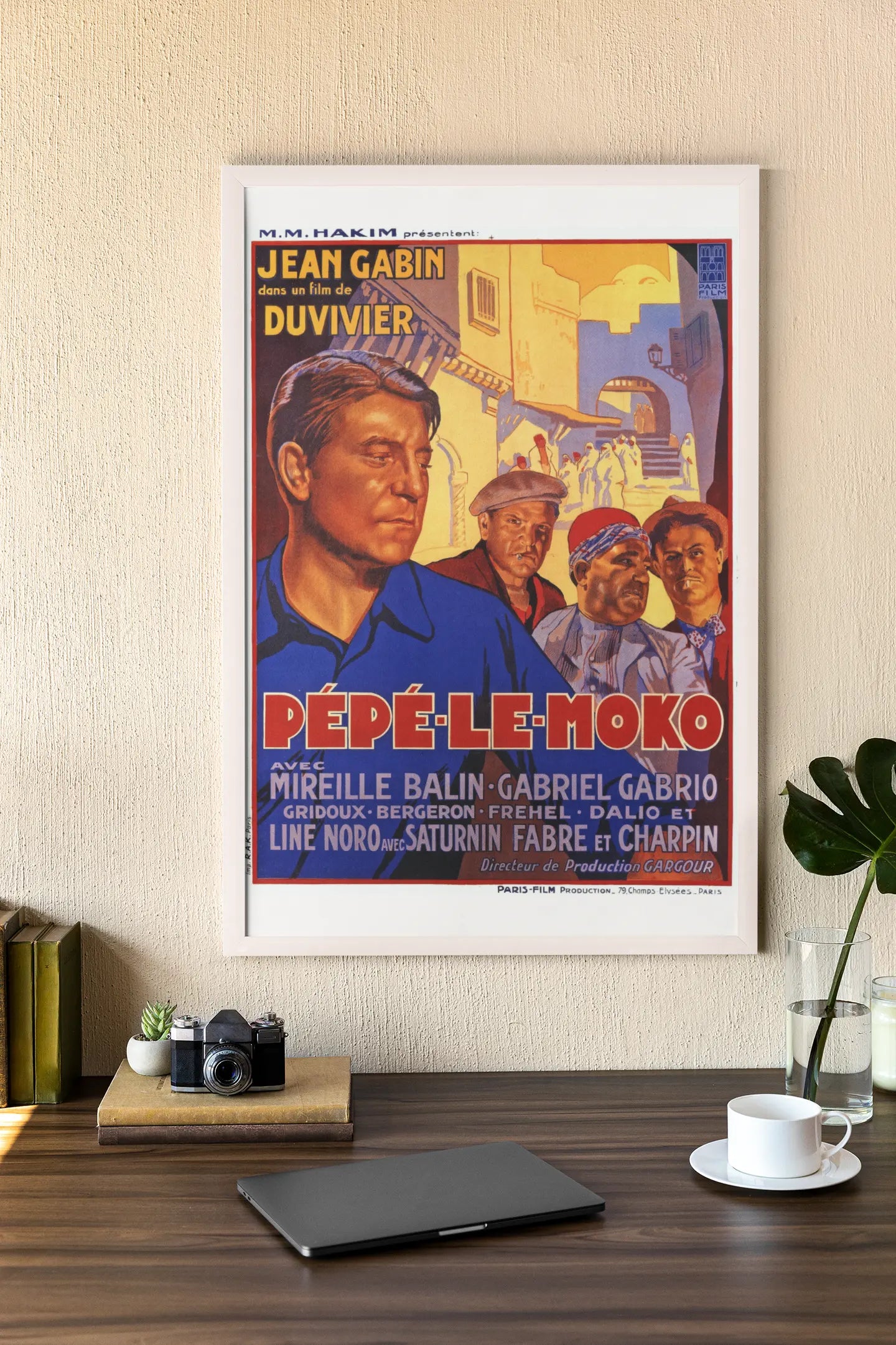 Poster Pépé le Moko avec Jean Gabin, film classique français Trendsandprints
