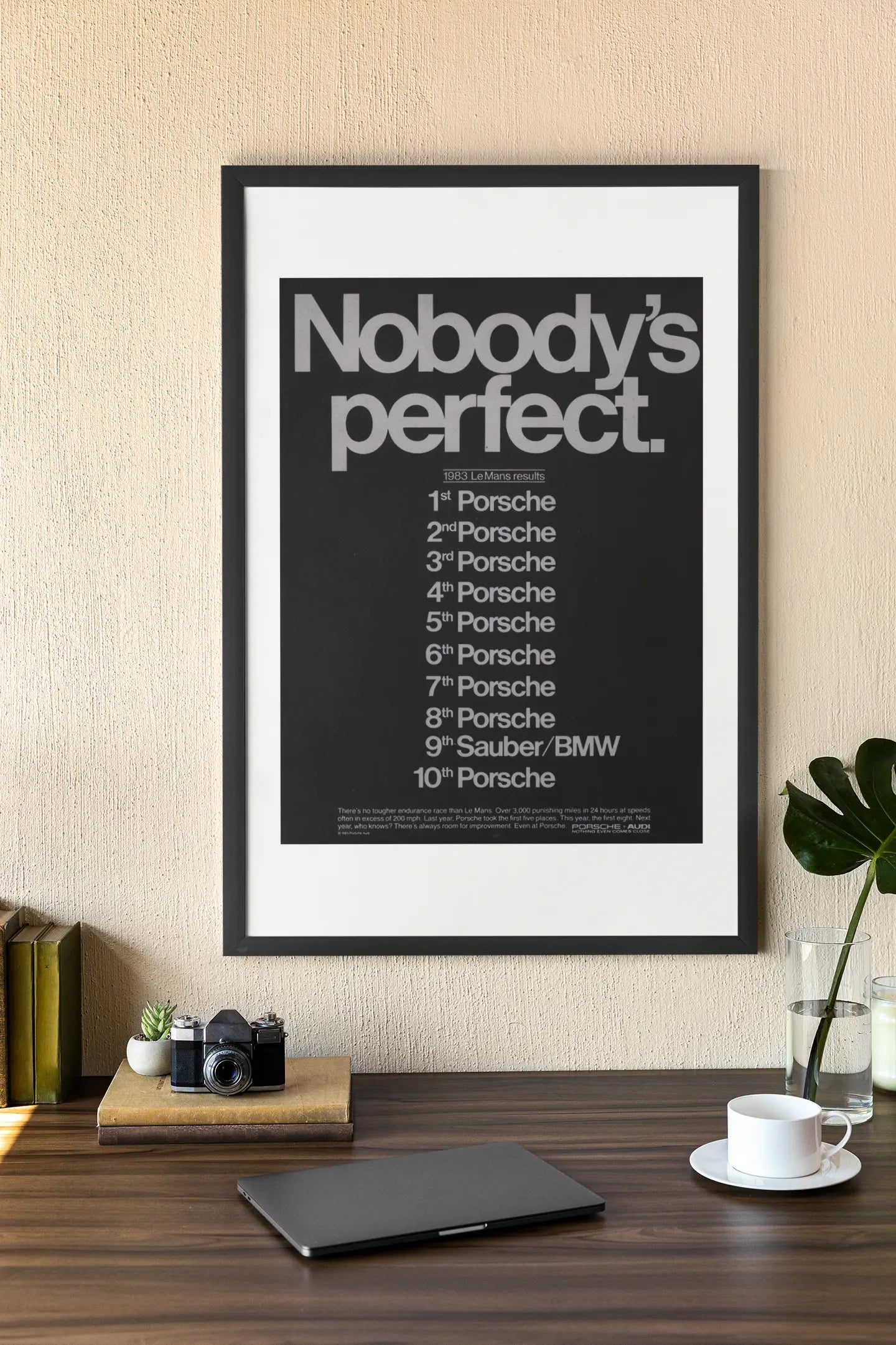 Poster nobody's perfect, 24 heures du mans poster Trendsandprints