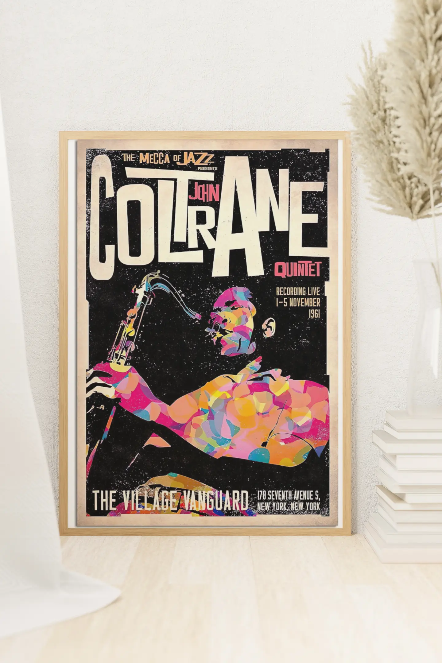 John Coltrane Quintet 1961, John Coltrane saxophone poster Trendsandprints