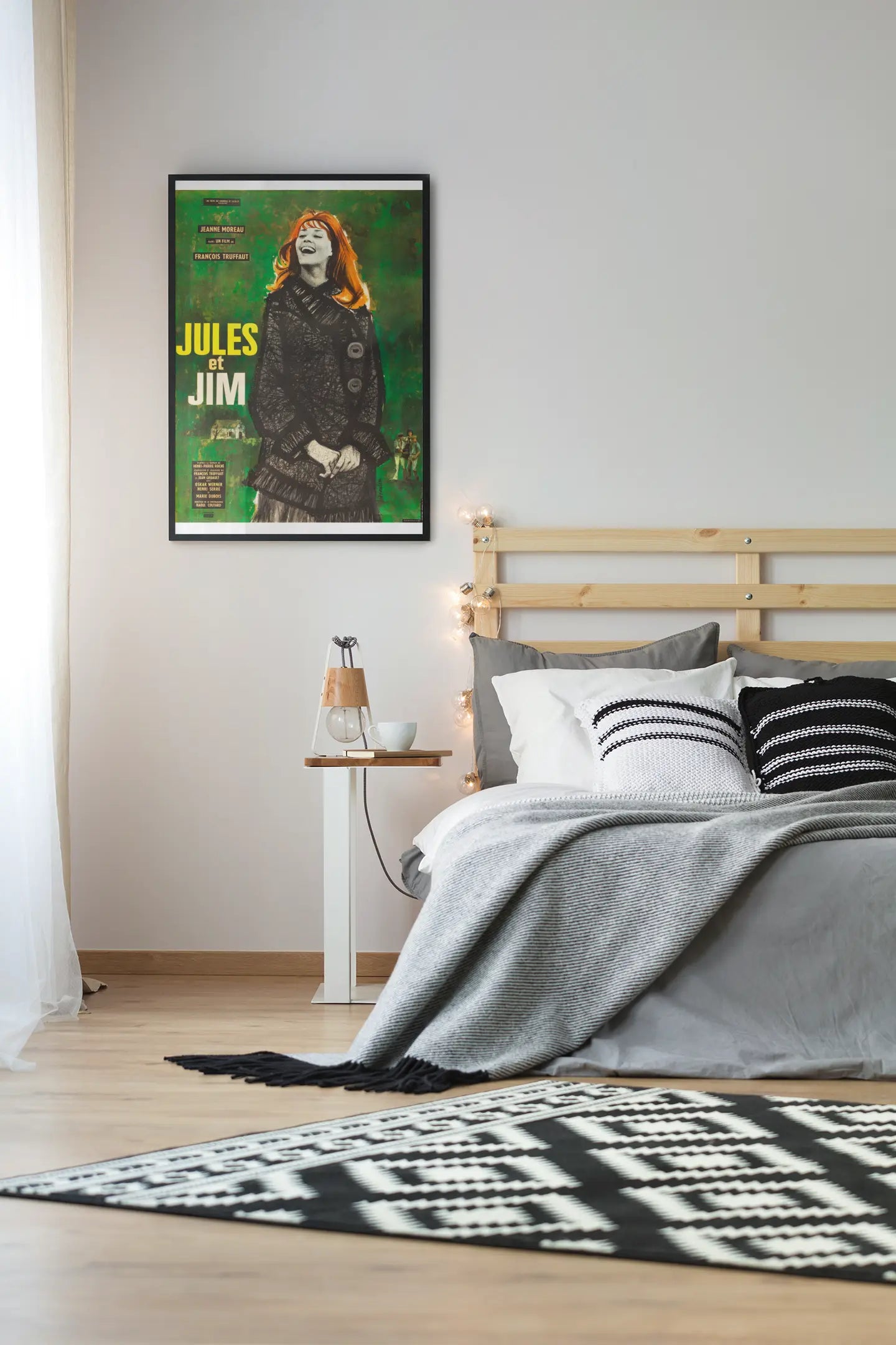 Poster Jim et Jules, film de François Truffaut, film triangle amoureux Trendsandprints