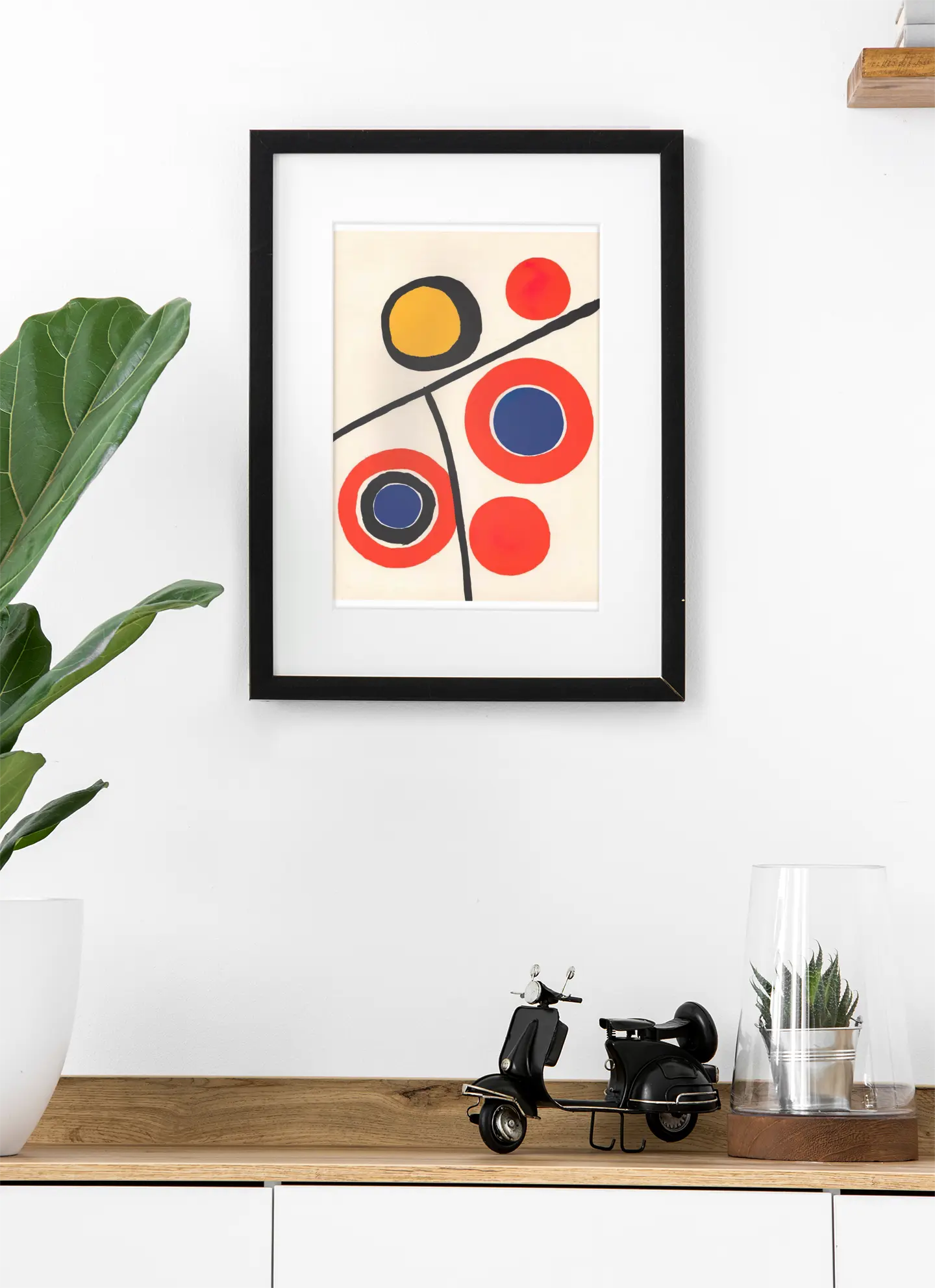 Reproduction derrière le miroir d'Alexander Calder, art abstrait Trendsandprints