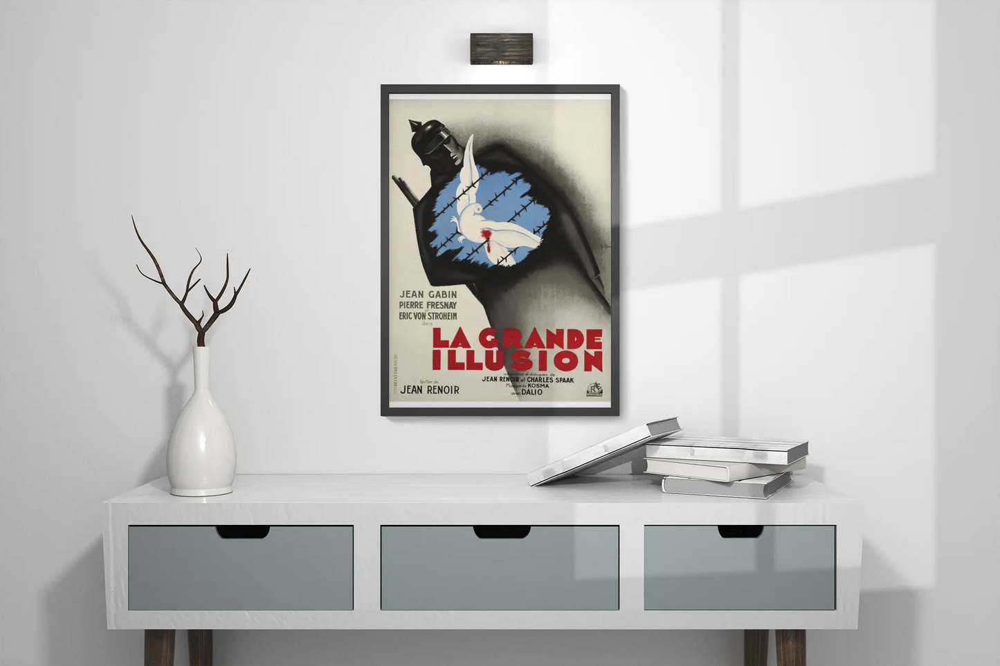 Poster la grande illusion de Jean Renoir, avec Jean Gabin. Film culte français, bernard lancy poster Trendsandprints