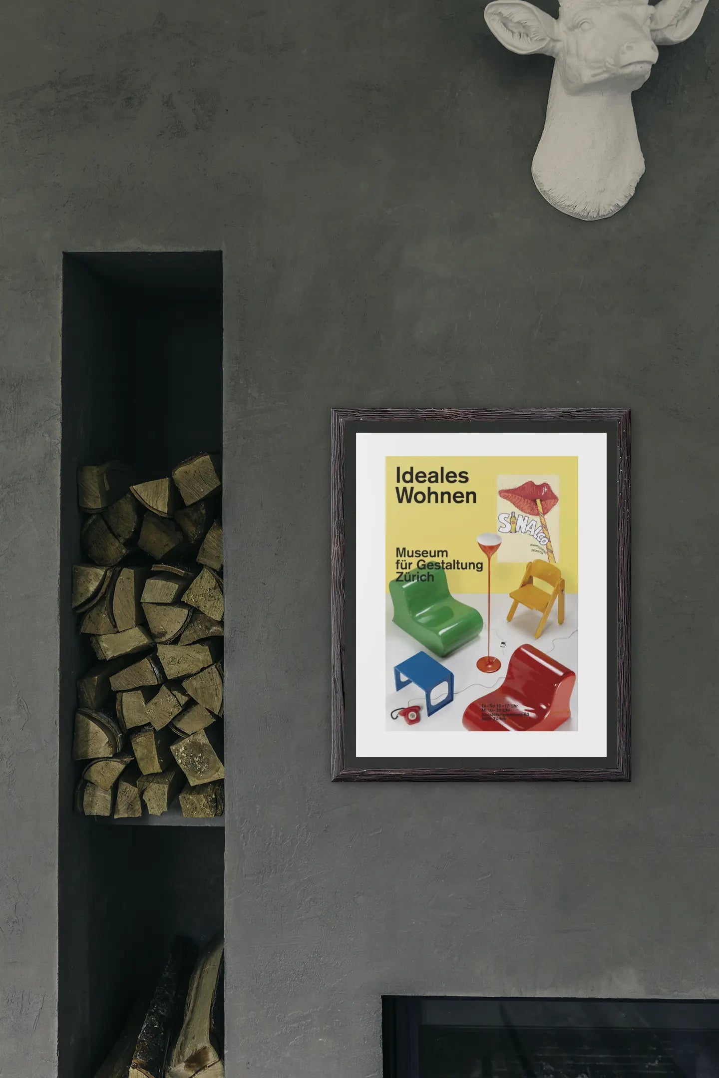 Poster "Ideales Wohnen" design intérieur , décoration murale design Trendsandprints