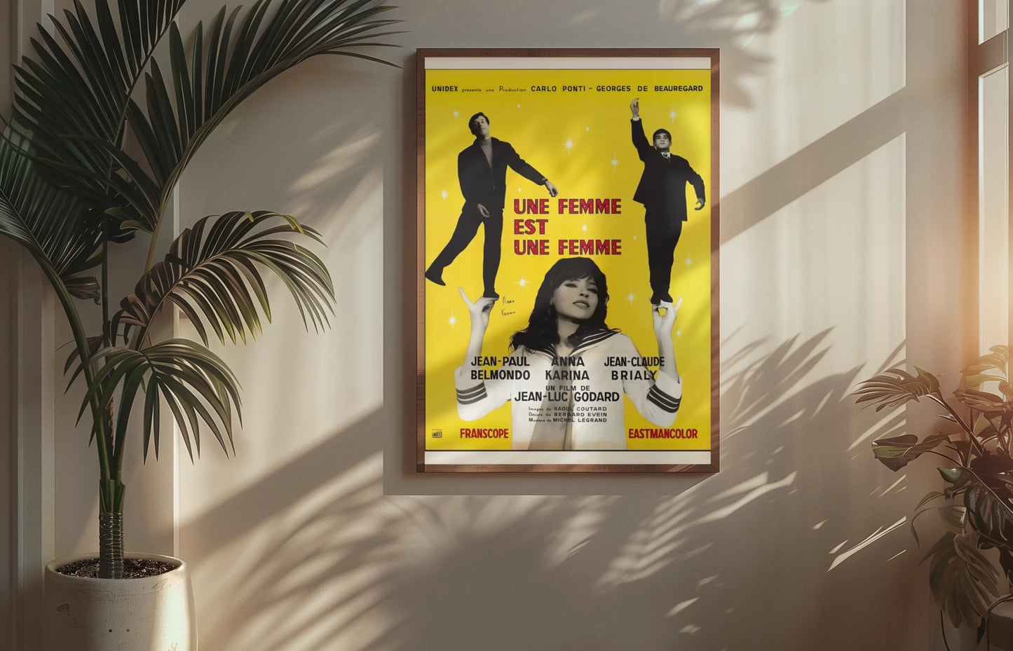 Poster "une femme est une femme" , film nouvelle vague de Godard, Karina, Belmondo, Brialy Trendsandprints