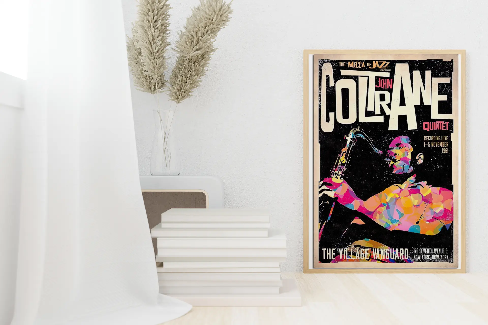 John Coltrane Quintet 1961, John Coltrane saxophone poster Trendsandprints