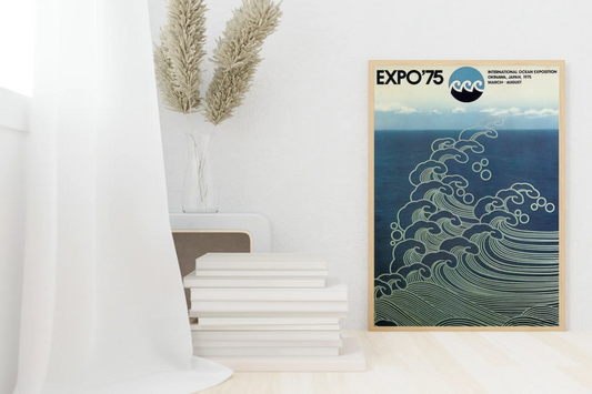 Poster Expo 75 Okinawa Japon, exposition universelle, exposition spécialisée Trendsandprints
