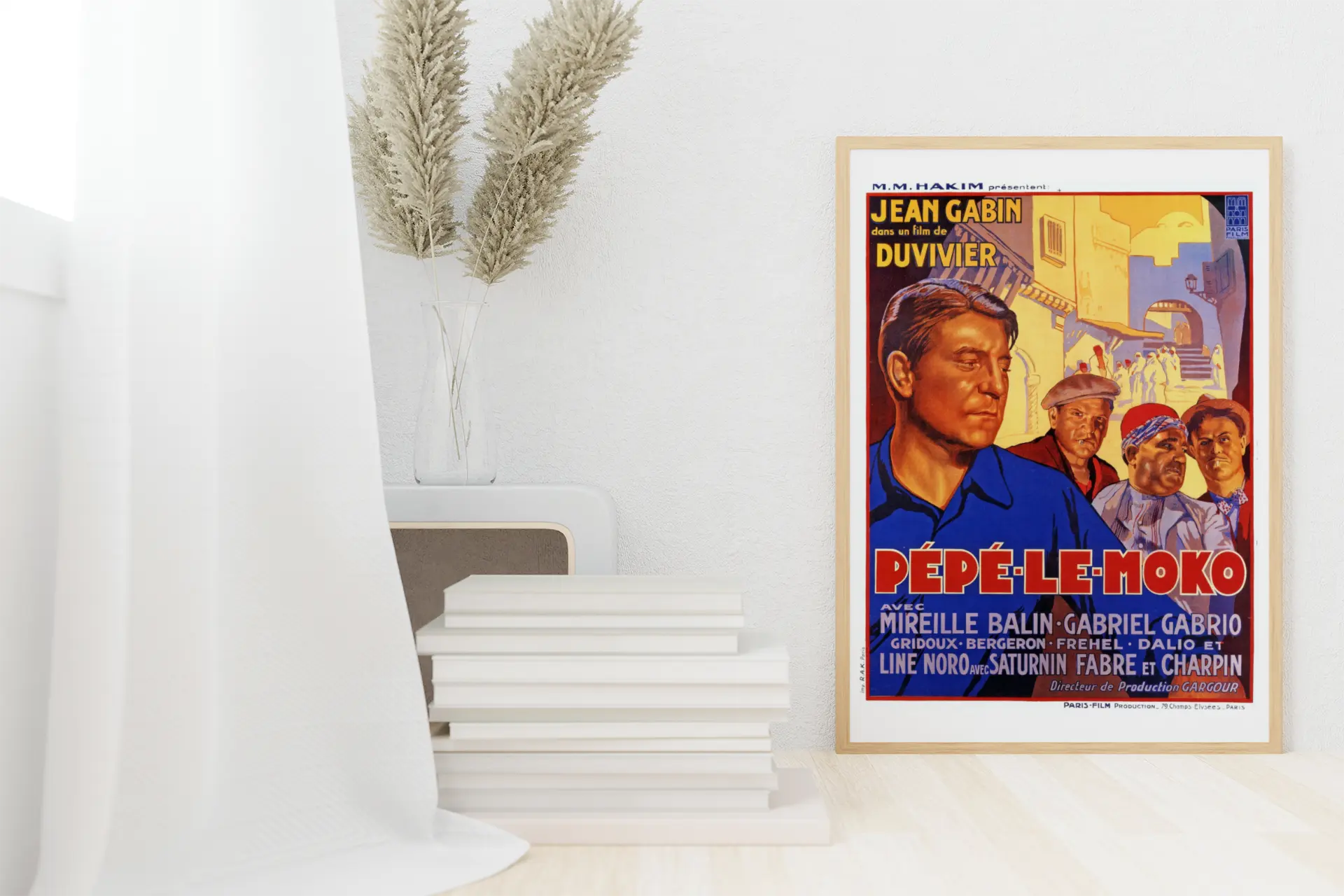 Poster Pépé le Moko avec Jean Gabin, film classique français Trendsandprints