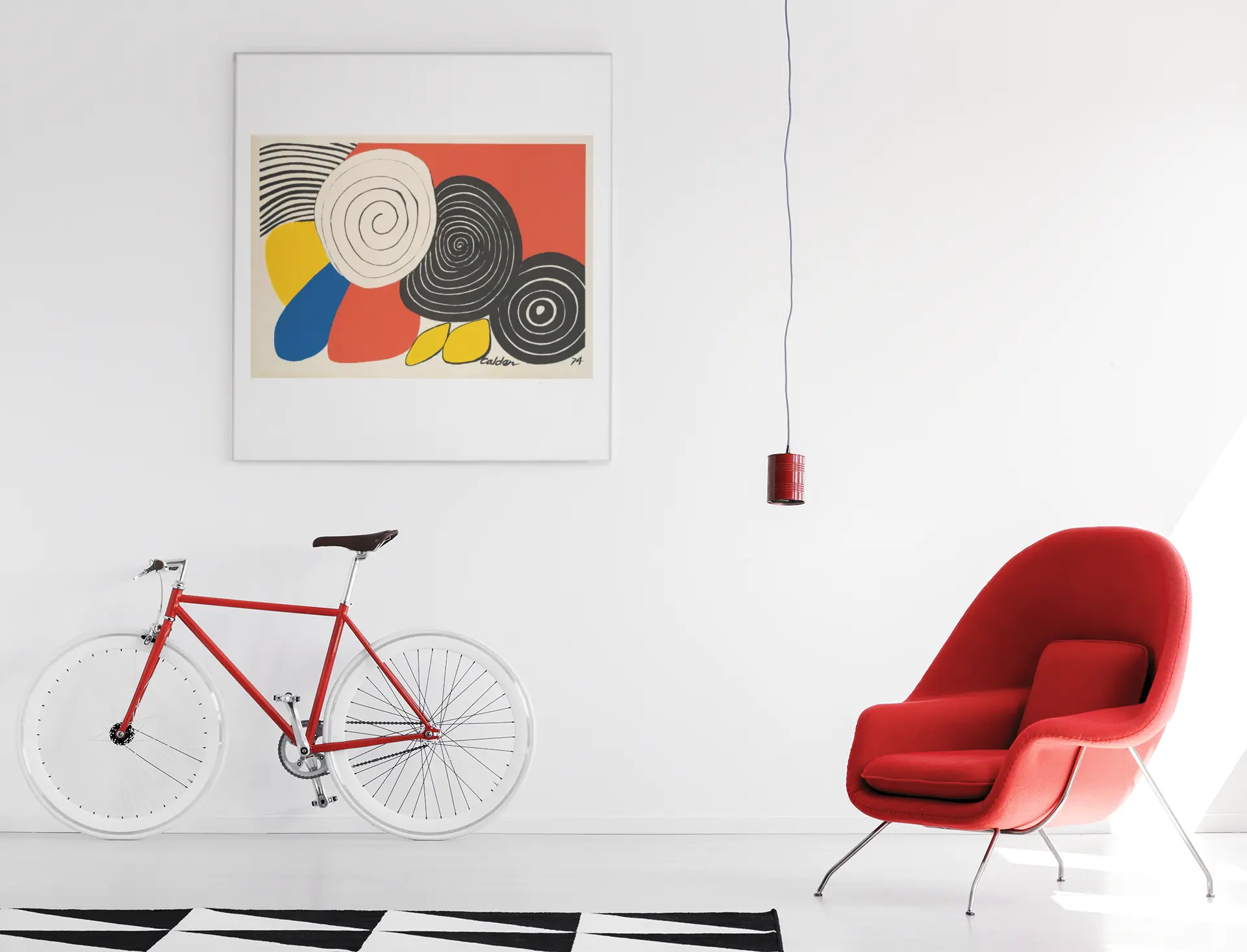 Poster reproduction lithographie Alexander Calder 1974, poster art abstrait Trendsandprints