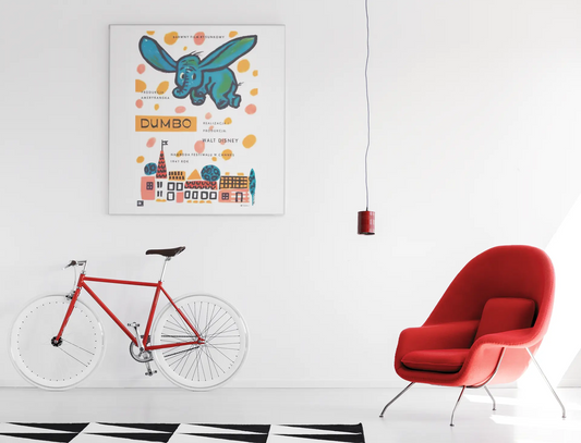 Poster Dumbo Walt Disney version polonaise, école polonaise affiche,  affiche Disney rare Trendsandprints