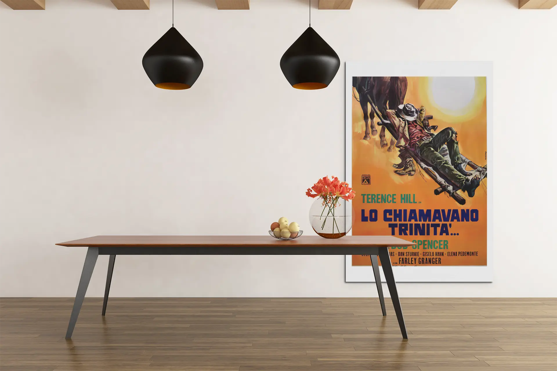 Poster film italien culte "Lo chiamavano Trinità" "on l'appelle trinita" film western spaghetti Trendsandprints