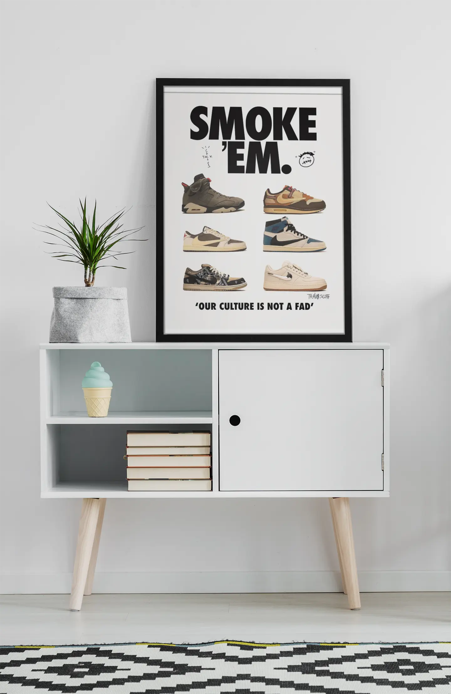 Poster Nike Travis Scott Smoke 'em, Travis scott poster, hypebeast poster Trendsandprints