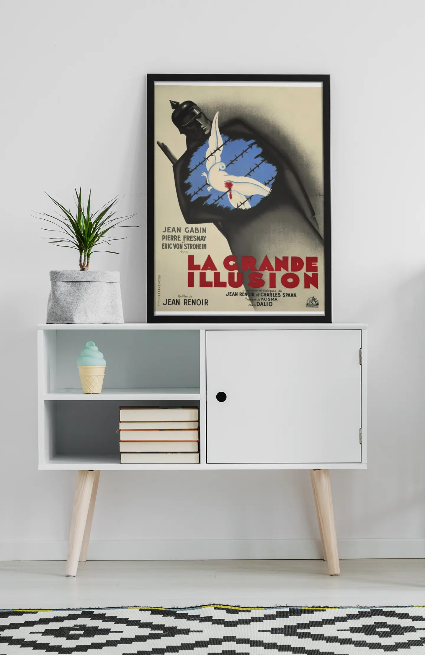 Poster la grande illusion de Jean Renoir, avec Jean Gabin. Film culte français, bernard lancy poster Trendsandprints