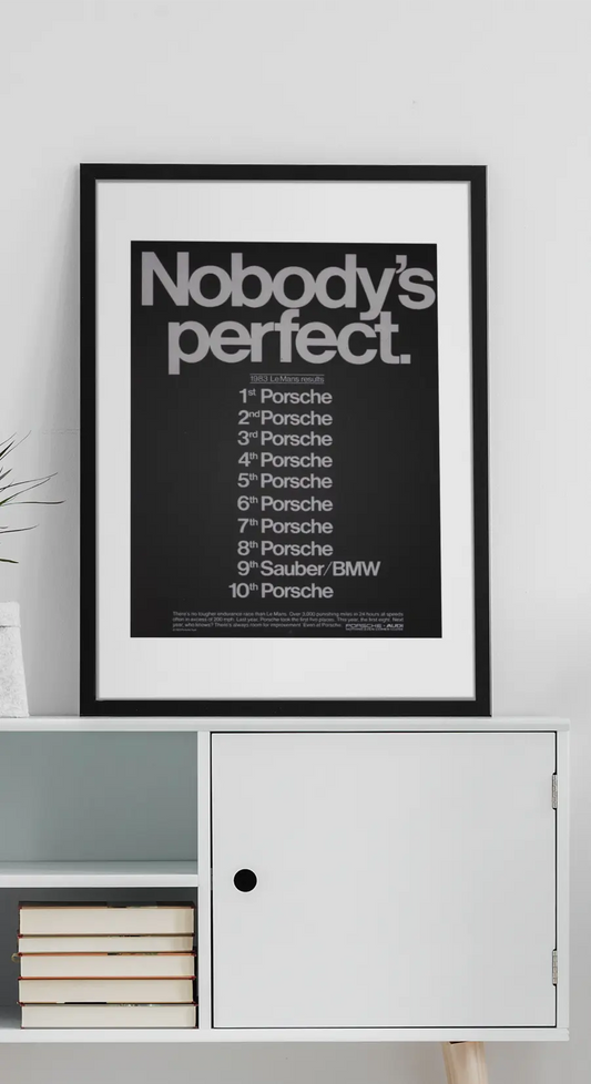 Poster nobody's perfect, 24 heures du mans poster Trendsandprints