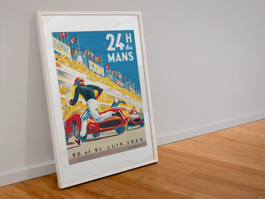Poster 24 heures du mans 1959, amateur de courses automobiles, affiche le mans 1966 Trendsandprints