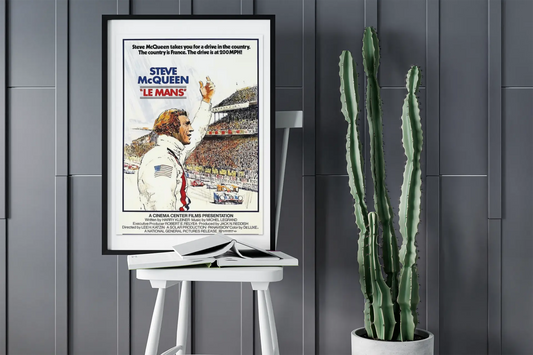 Poster Steve MacQueen film le Mans, movie le Mans McQueen, fan de course automobile Trendsandprints