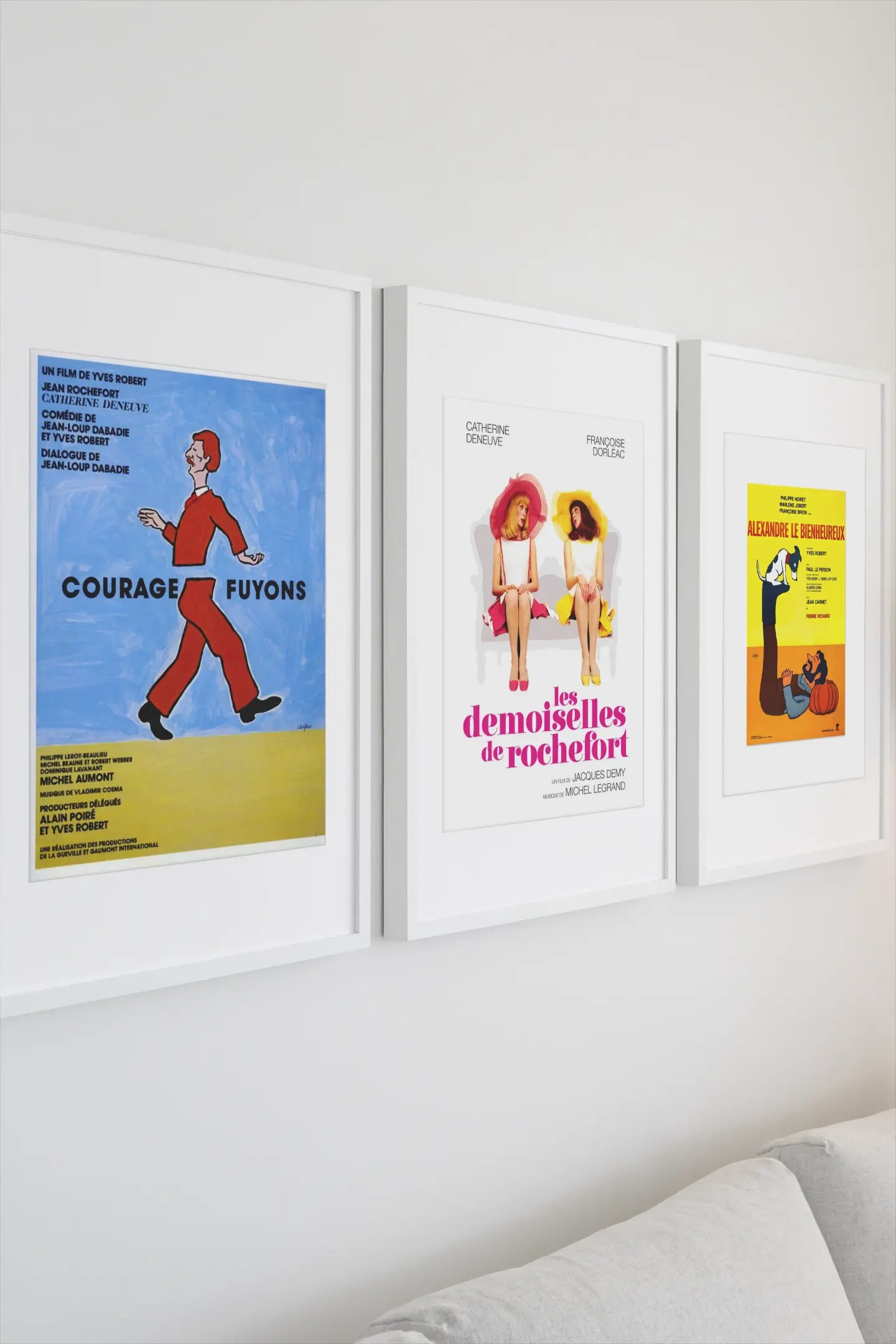 Poster rare ! film "courage fuyons" par Raymond Savignac, jean rochefort, catherine deneuve film culte français comédie française Trendsandprints