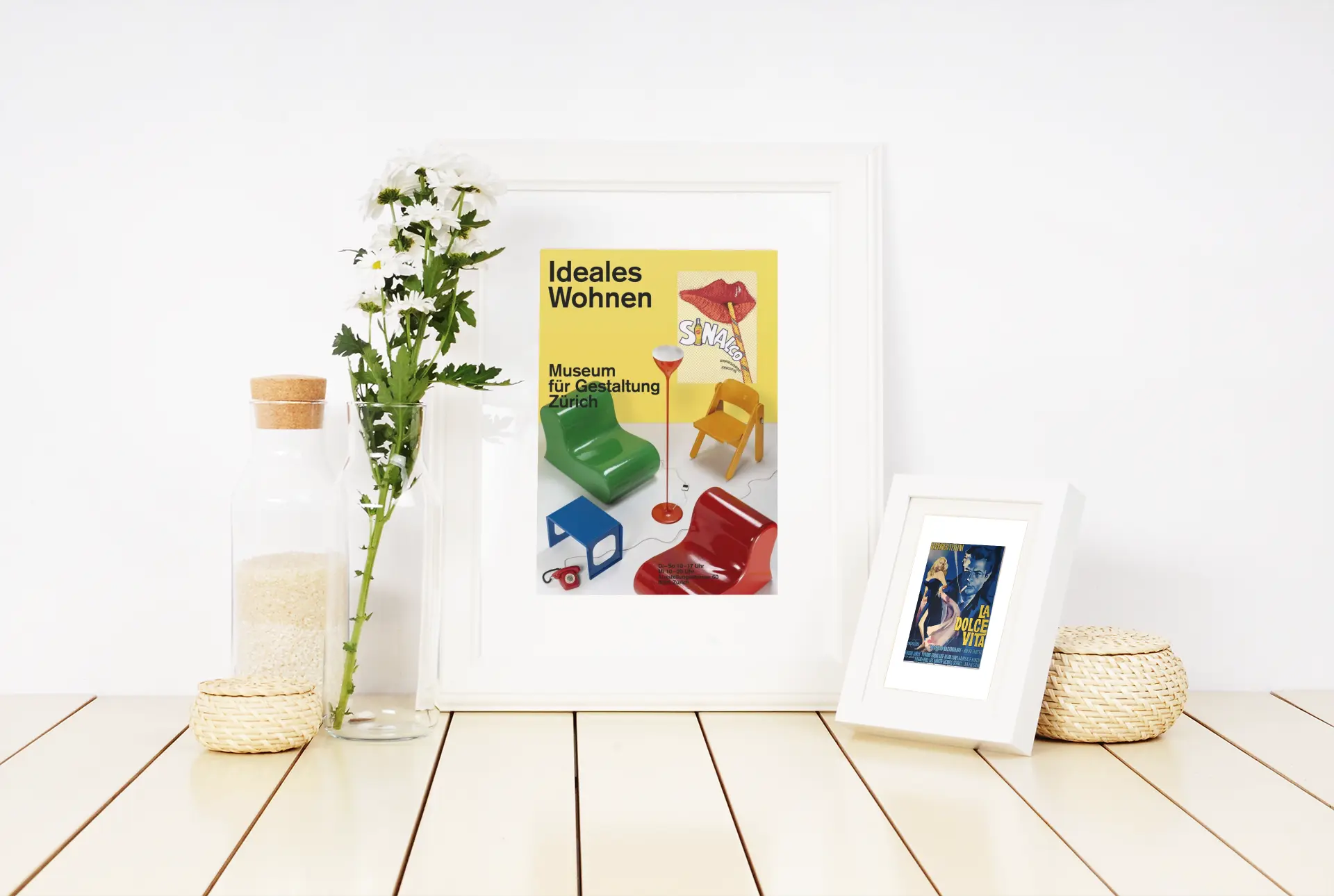 Poster "Ideales Wohnen" design intérieur , décoration murale design Trendsandprints